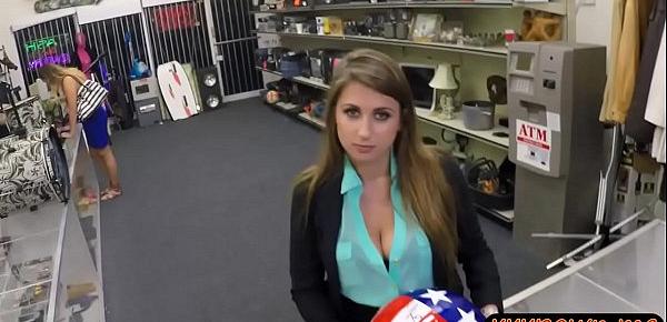  Big tits babe screwed by horny pawn guy at the pawnshop